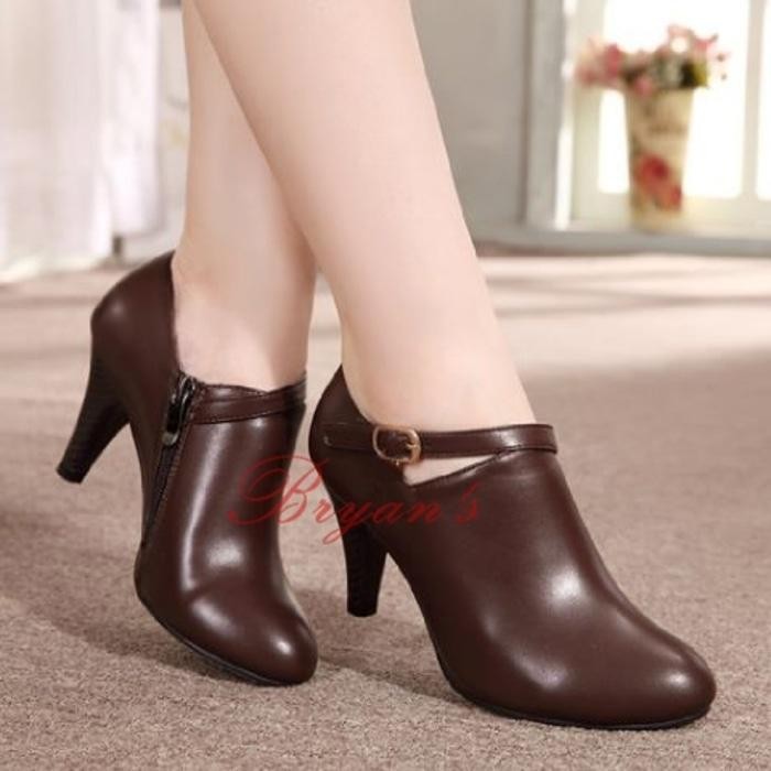 Sepatu Wanita High Heels FS62 Coklat