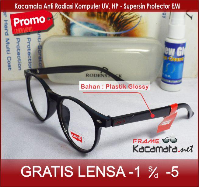Frame Kacamata 81LH023 + Lensa minus/plus/cilinder kacamata baca & gaya untuk pria dan wanita