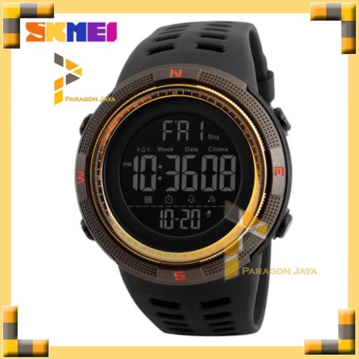 Jam Tangan Pria Sport SKMEI 1251 Brown Original Anti Air SUUNTO EIGER - Hitam