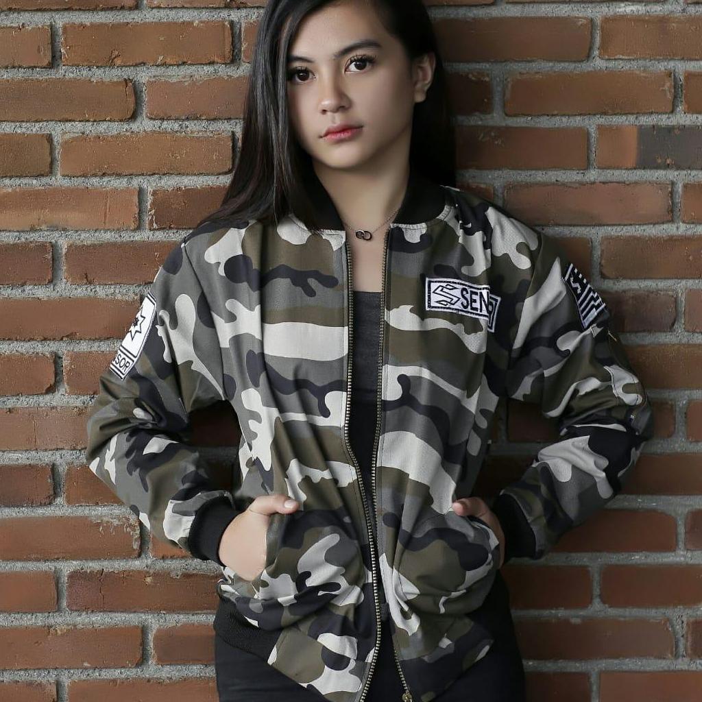 SENSOR BOMBER LORENG - FASHION JAKET BOMBER WANITA