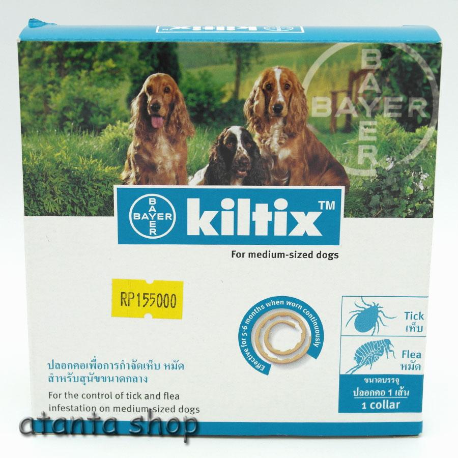 Kiltix size M kalung kutu dari bayer untuk anjing kucing