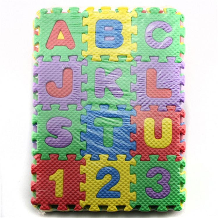 36 Pieces Child Cartoon Letters Numbers Foam Play Puzzle Mat Floor