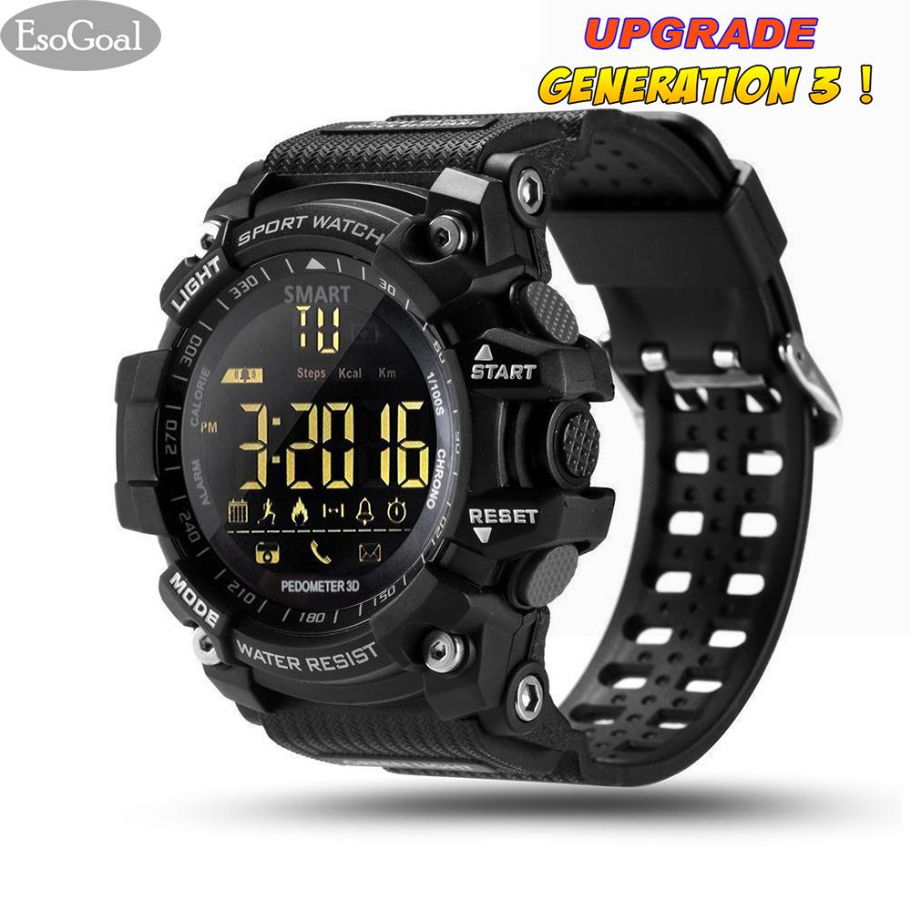 EsoGoal Sports Smart Watch Bluetooth Watch Pedometer Fitness Tracker Wearable Technology IP67 Waterproof Remote Camera Running Equipment Android and Smartphones Best Choice Men and Boys Black