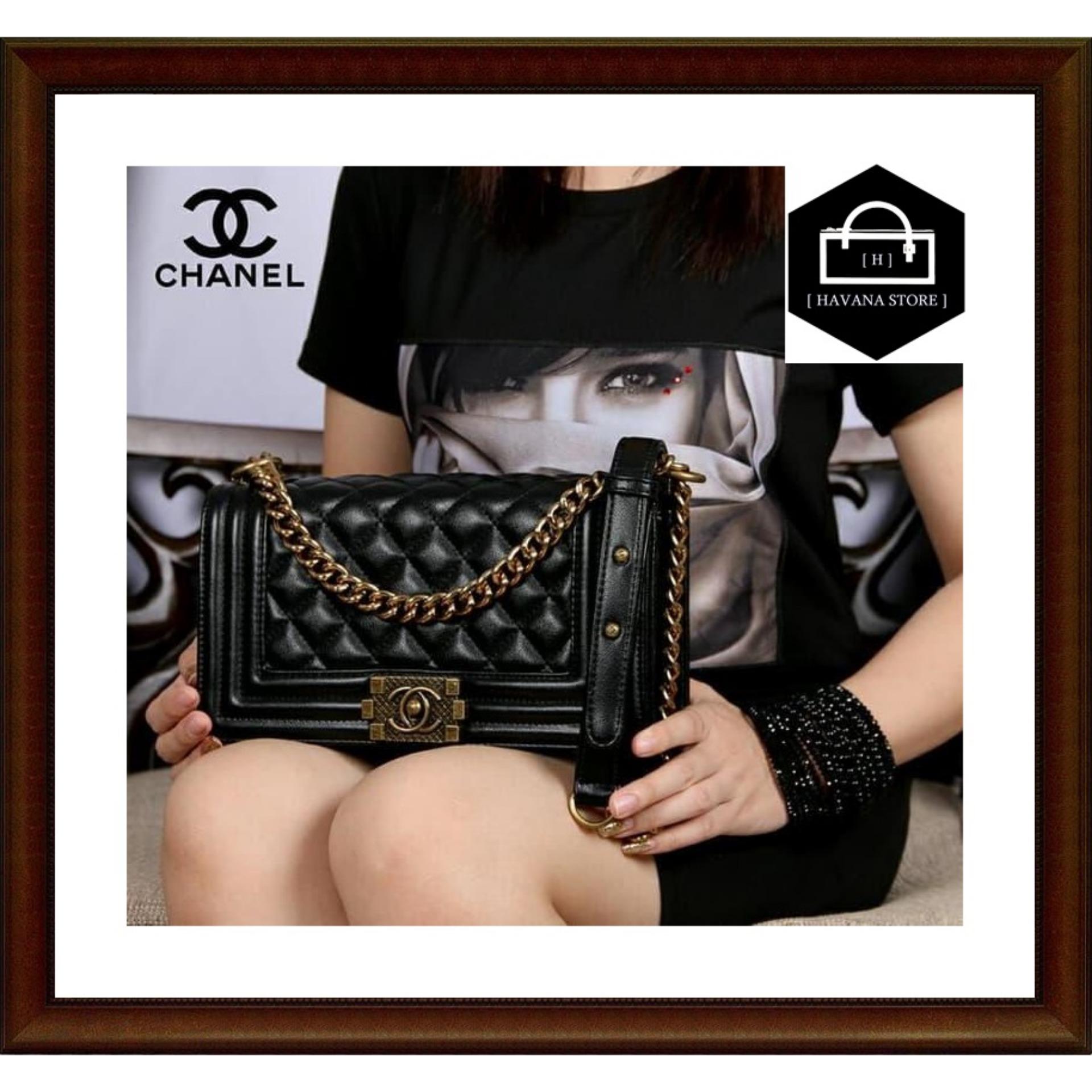 Tas Chanel Boy Classic Medium Semi Ori 2810 / bag / branded / mirror / premium / asli / original / impor / batam / bag / tas / handle / jinjing / kulit / gucci / hermes / chanel / lv / louis / fossil / dior / zara / bonia