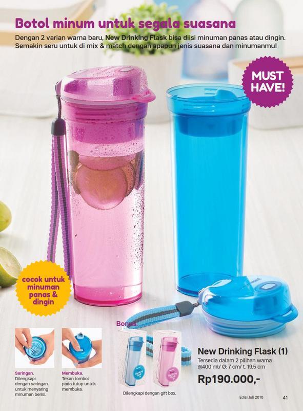 TUPPERWARE-Drinking Flask 400ml 1pcs/satuan