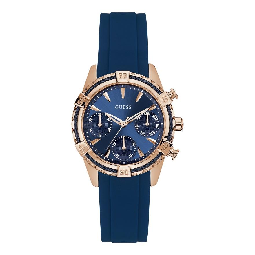 GUESS W0562L3 - CATALINA - Multifunction - Analog - Jam Tangan Wanita - Bahan Tali Rubber - Biru