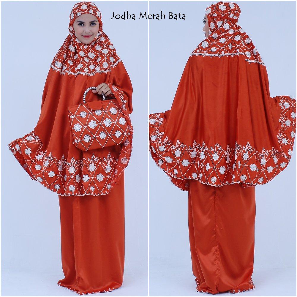 Mukena Jodha Merah Bata di lapak Mukena Yumna mukenayumna