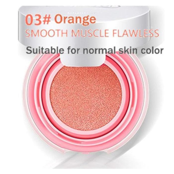 BIOAQUA BLUSH ON CUSHION SMOOTH / BLUSH ON MUSCLE FLAWLESS - NO.3 ORANGE