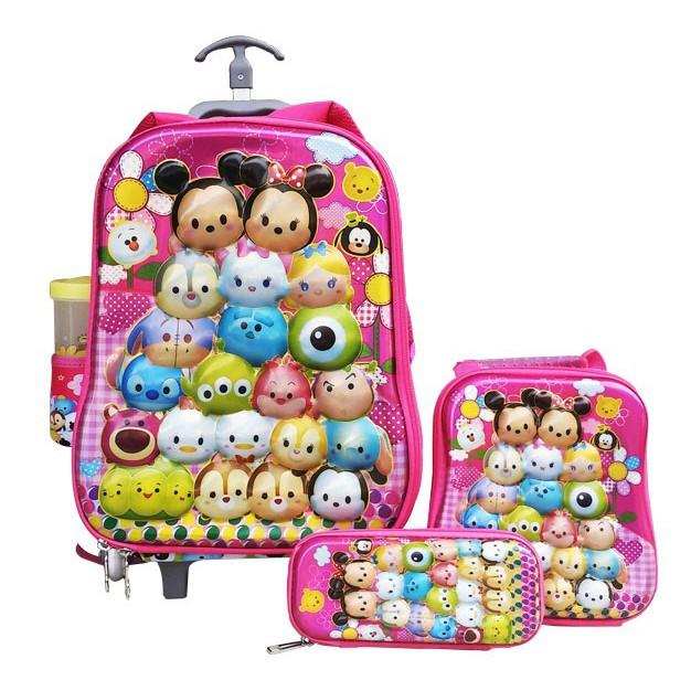 Tas Sekolah Anak TROLLEY RODA 3 2SR TSUM TSUM - TR2SR