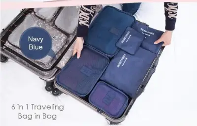 016 Travel 6 in 1 Bag Set in Pouch Organizer Tas Baju Koper Storage