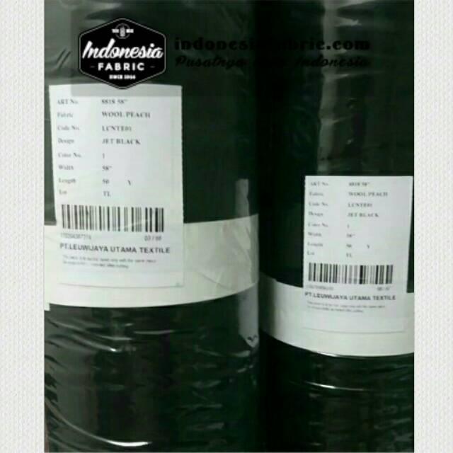 Kain Gamis Kain Super Jetblack Jet Black Wolfis woolpeach beli 10mtr/lebih