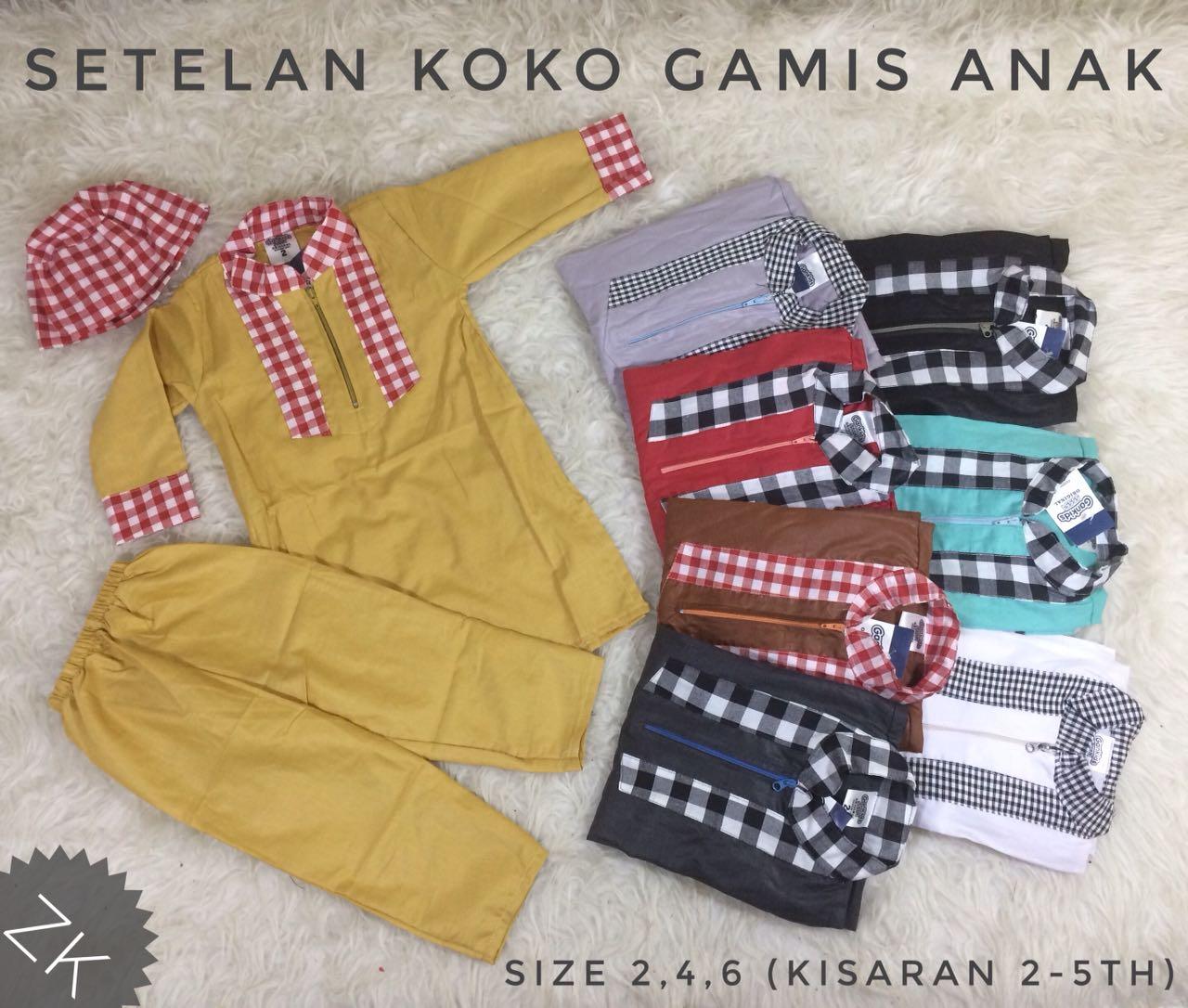SETELAN GAMIS KOKO TURKI ANAK + PECI MODERN GAMIS ANAK KOKO ANAK CELANA ANAK PECI ANAK