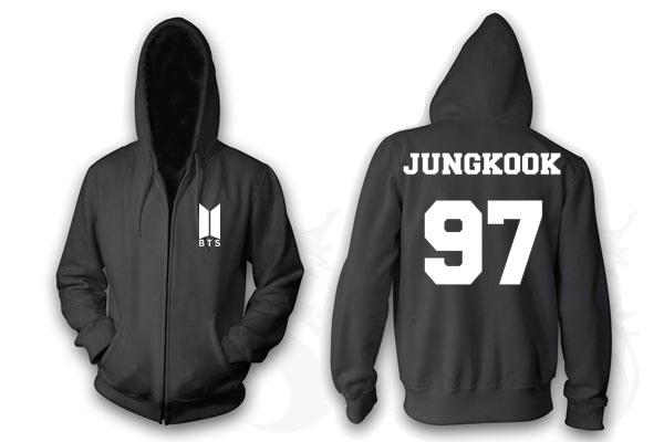 PROMO !! Jaket Hoodie Zipper - BTS Bangtan Boys - BISA CUSTOM NAMA