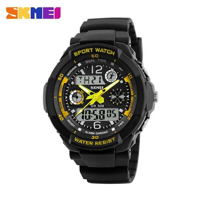 JAM TANGAN PRIA COWOK ANAK SKMEI ORIGINAL MODEL CASIO ANTI AIR DUAL