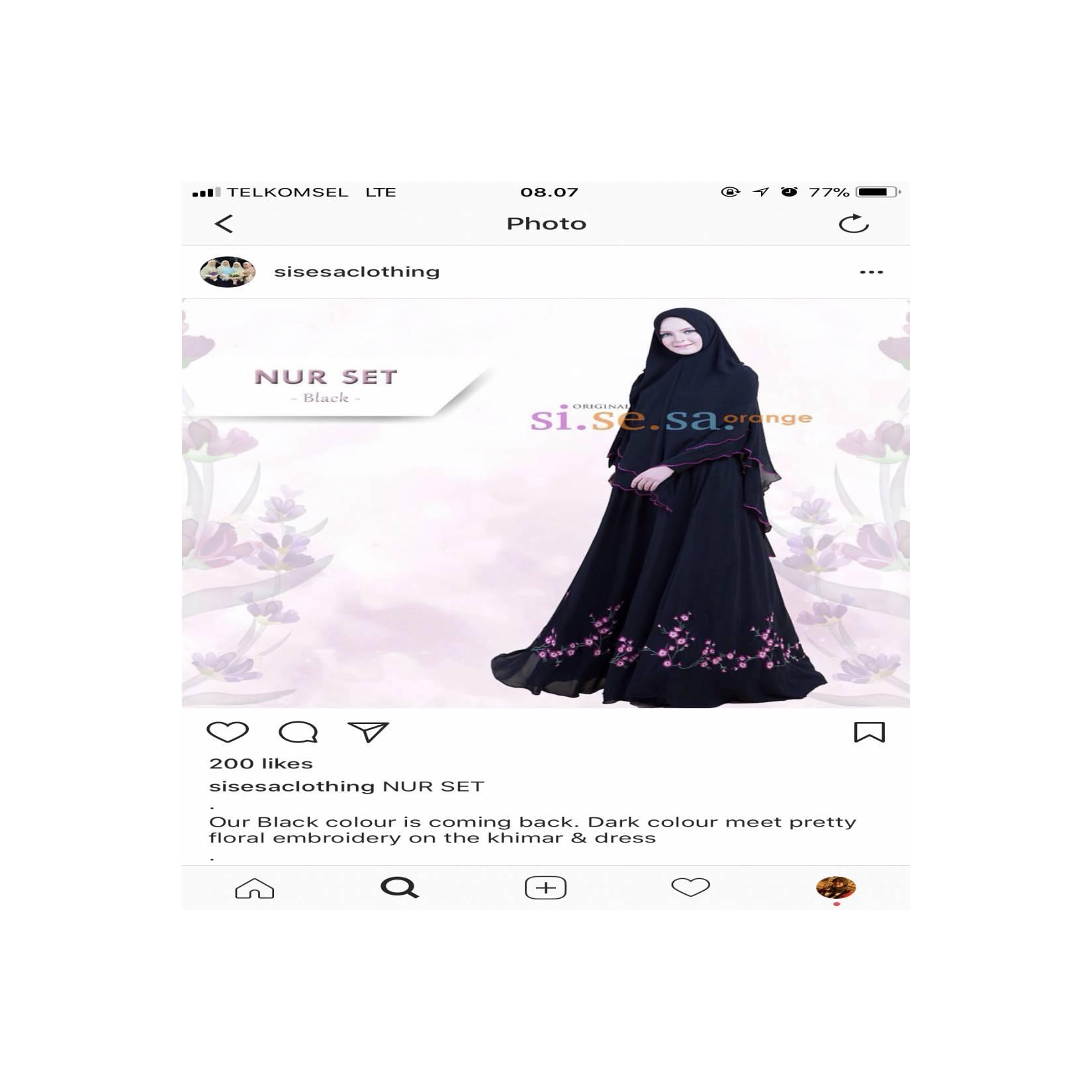 Sisesa clothing Nur Set dress with Khimar