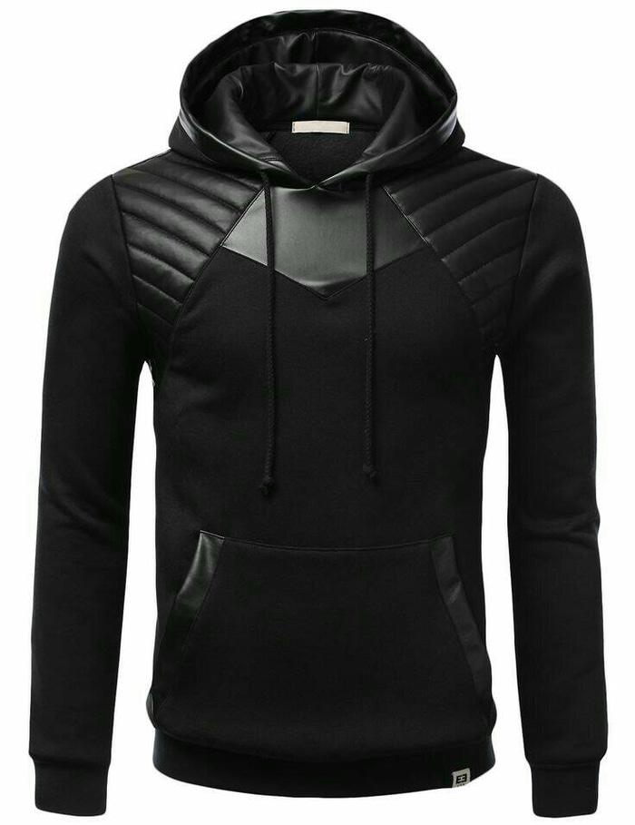 LEATHER HOODIE SEMI KULIT SINTETIS JK 087