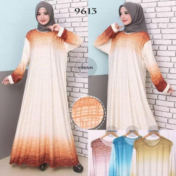 HOT SALE!!! Baju Gamis Jumbo Jersey Korea 4 - 5L 9613