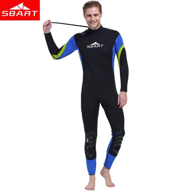 Pria Menebal Lengan Panjang Ubur-ubur Set 3 Mm Karet Menyelam Setelan Satu Kepingan Baju Renang Berselancar Menyelam Setelan Tinggi Lentur snorkeling