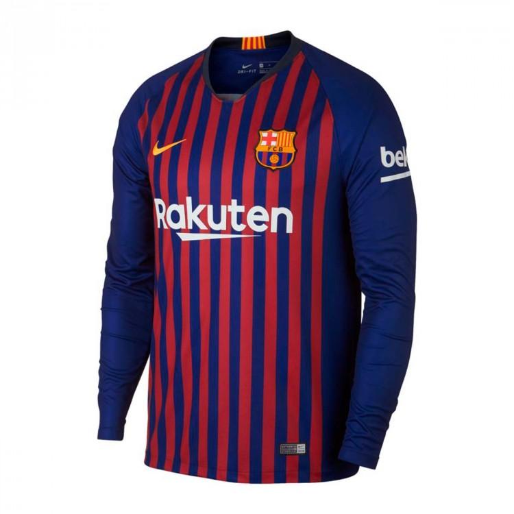Toko Balonku Jersey bola long barcelona home musim 2018/19 replica baju bolabarca home jersey indonesia baju olahraga barca kaos bola barcelona long sleeves best seller short sleeves