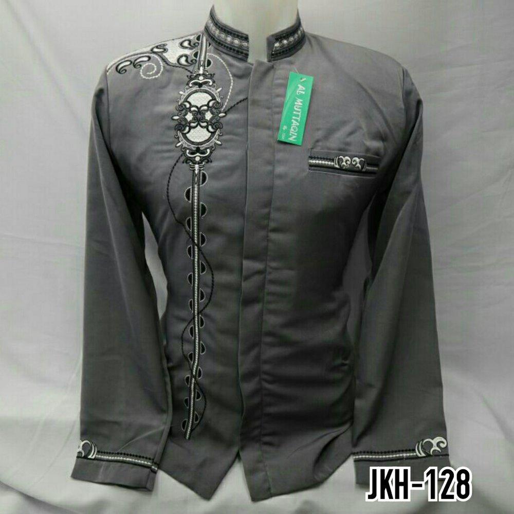 Baju Pria Muslim Gamis Baju Jasko Jas Koko Abu Baju Koko Lengan Panjang Bordir Al Muttaqin JKH 128 di lapak Al Muttaqin Collection produsenbajukoko