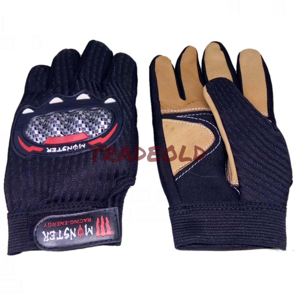 Tradeold Sarung Tangan Motor Canvas Semi Kulit - Sarung Tangan Pria
