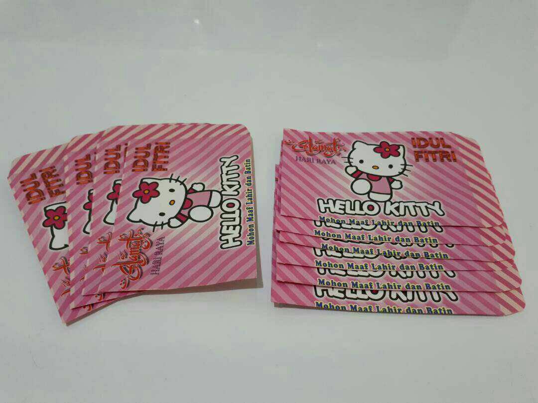 OBRAL MURAH Amplop/Angpao Lebaran Hello Kitty Salur Pink Isi 100