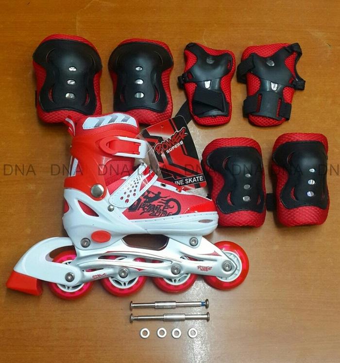 Sepatu Roda Inline Power Superb + Protector (Bisa Model Bajaj)
