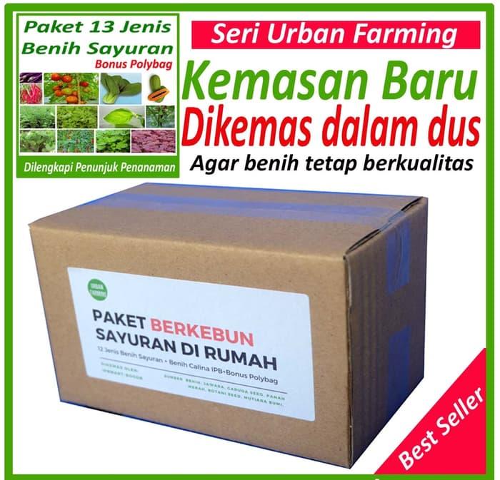 Promo - Paket Super 13 Jenis Bibit Unggul (pokcoy, cabe, kangkung, pepaya dll) Import