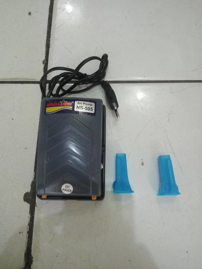 aquarium pompa udara air pump nikita star ns 505 ap 505 2 out put BARU