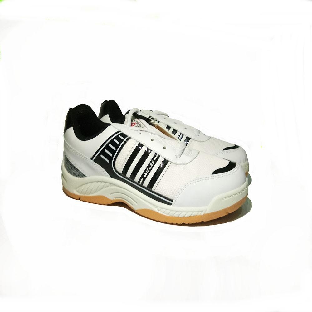 Dallas Sepatu Sport Olahraga Lari Fitnes Aerobik Running Shoes Unisex Best Seller - Putih - Hitam