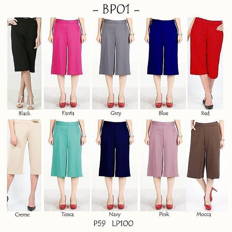 Celana pendek kulot wanita jumbo short pant Diasa - (PINK) QDS