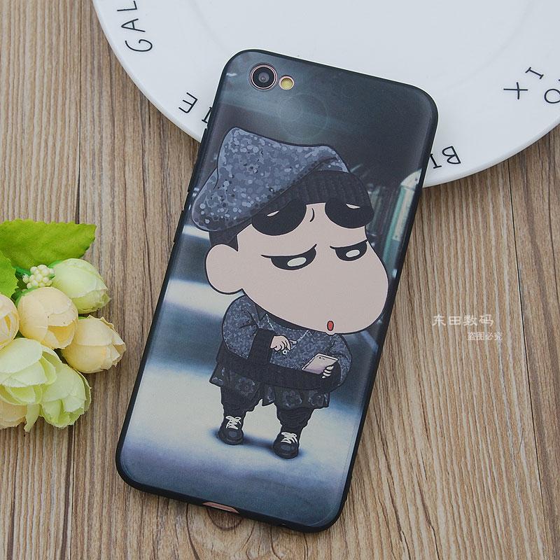 Vivo Selubung Ponsel X7/X9 Karakter Silikon Hitam Model Pria