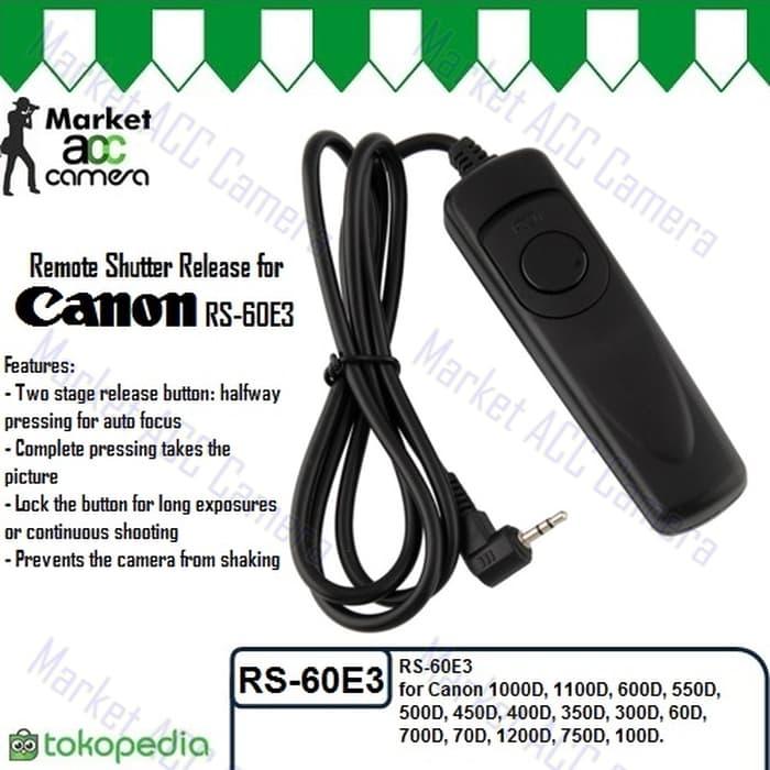 Remote Shutter Release for Canon RS-60E3 (400D/350D/300D/70D/60D) TERLARIS