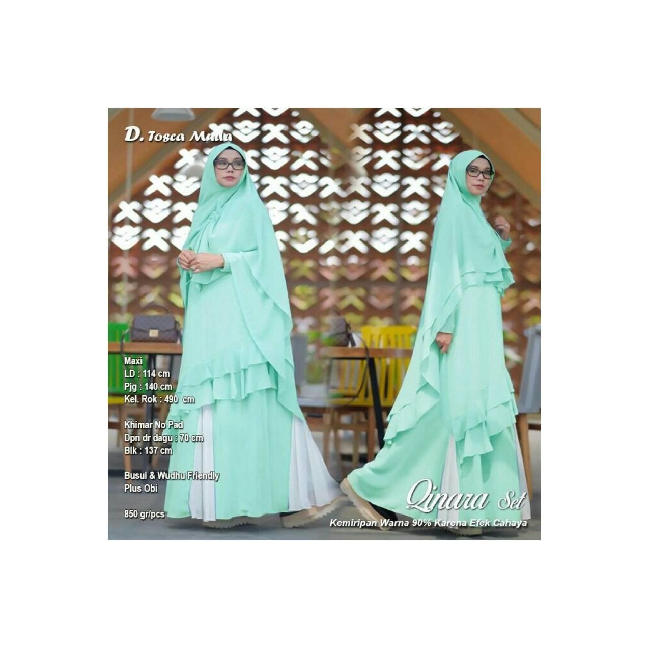 Baju Pengantin Muslimah 119812 GAMIS JUMBO POLOS TOSCA MUDA
