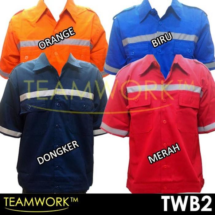TWB2 TEAMWORK ATASAN TANGAN PENDEK BAJU KERJA SAFETY WEARPACK TERMURAH -
