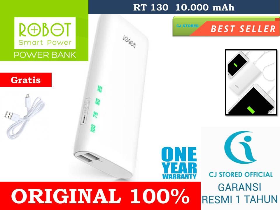 Powerbank Robot RT130 10000mAh pb power bank 10000 mAh 2 output usb ports original