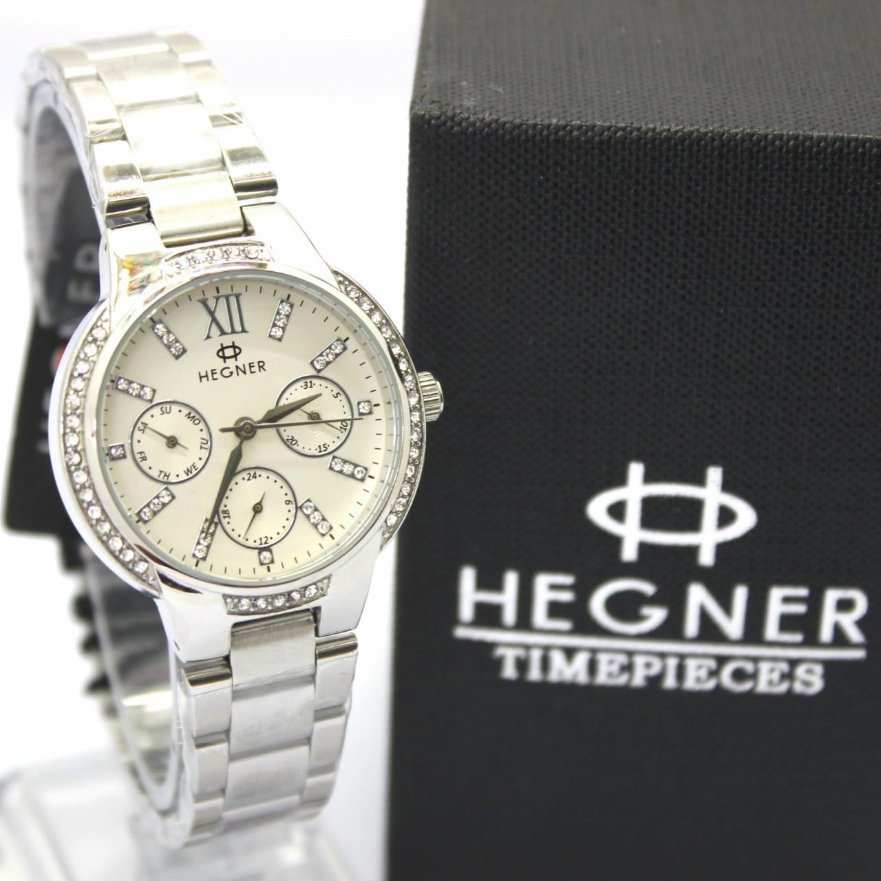 Jam Tangan Wanita Original Hegner HW5031 Rantai chrono Aktif Water Resist 2Pilihan Warna By HargaJam