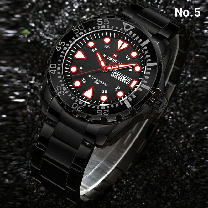 Jam Tangan Pria Original Naviforce 9105 Rantai - 5 Pilihan Warna