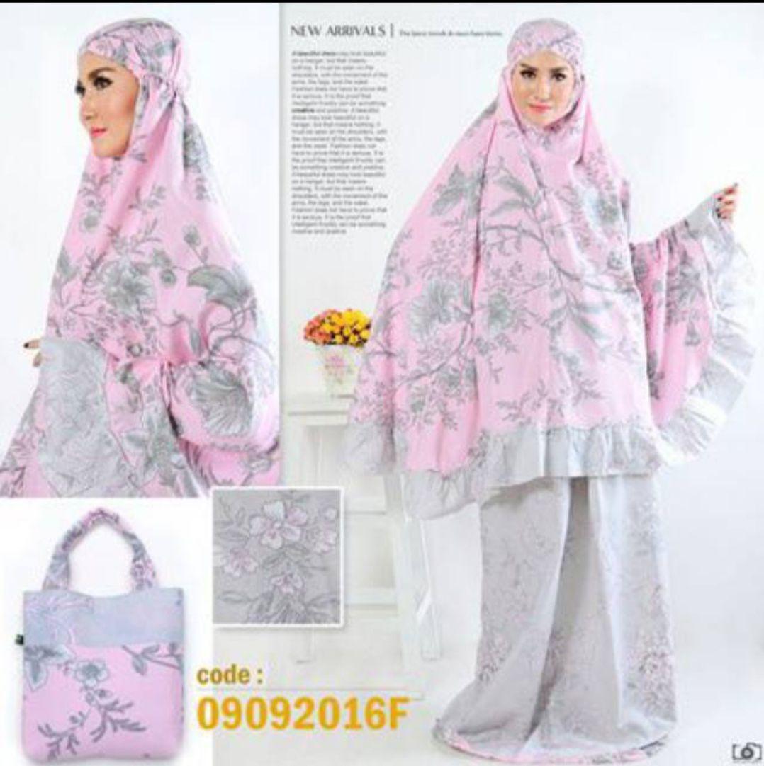 mukena dewasa katun jepang mukena trendy fashion bunga