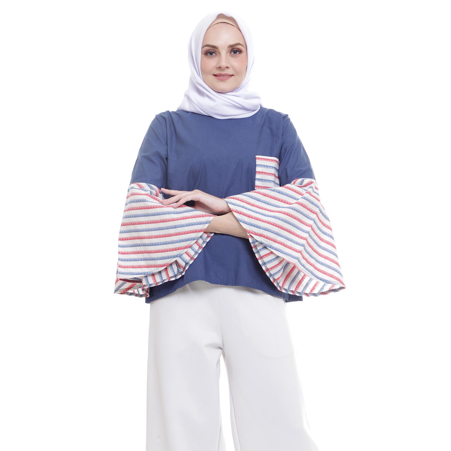 Atasan Muslim - Nadya Striped Bell