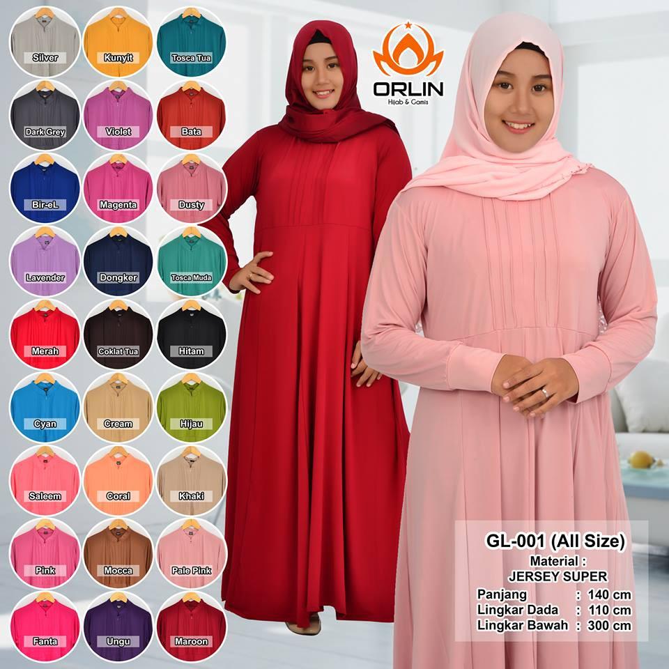 TERMURAH! GAMIS POLOS JERSEY SUPER RESLETING DEPAN (BUSUI) UKURAN ALL SIZE JUMBO GL001 XXL (MERAH CABE)