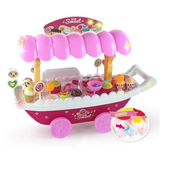 Mainan Anak - Shop Sweet Luxury Candy Car Ice Cream Permen Mini Market