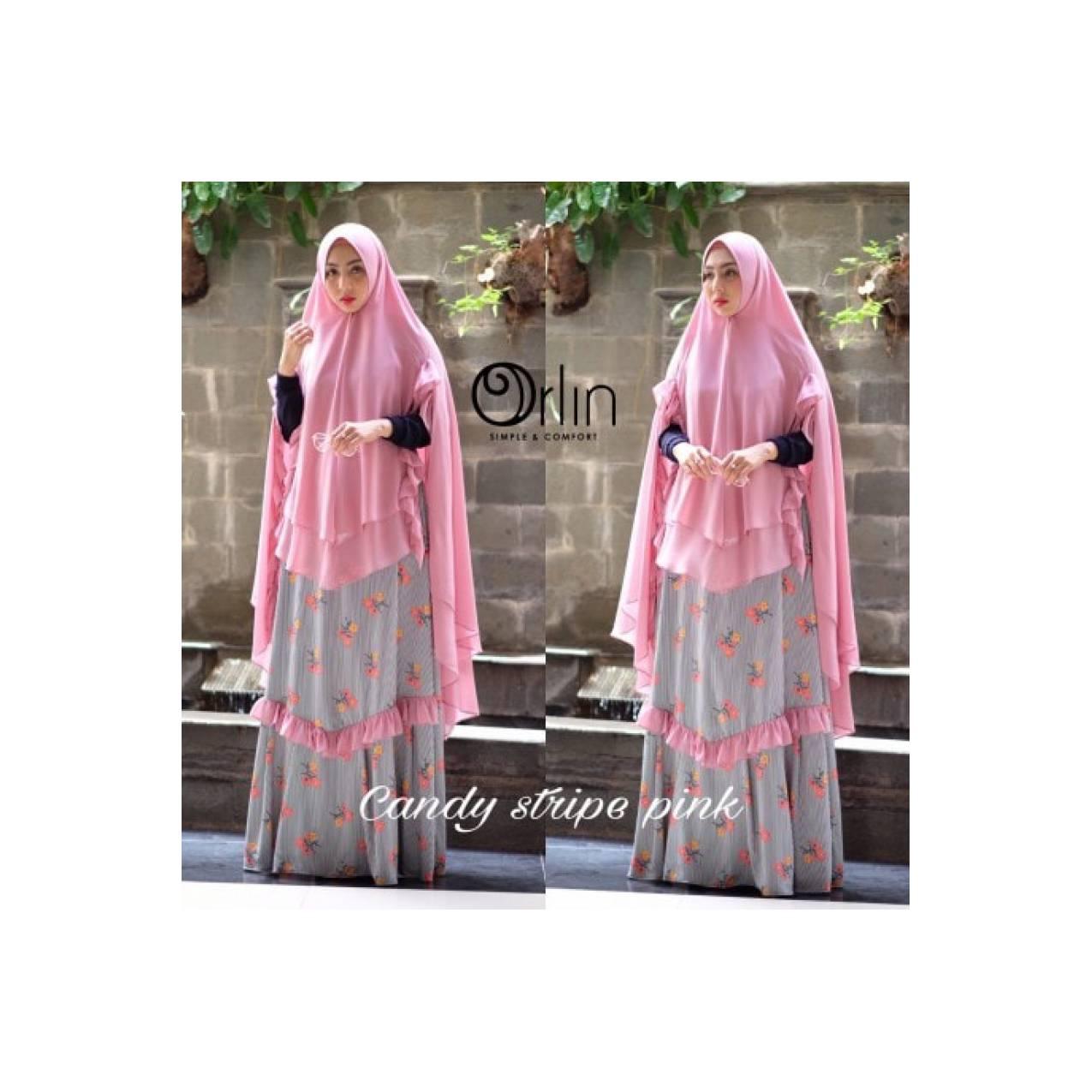 CANDY STRIPE SERIES GAMIS SYARI ORIGINAL BY ORLIN SYARI