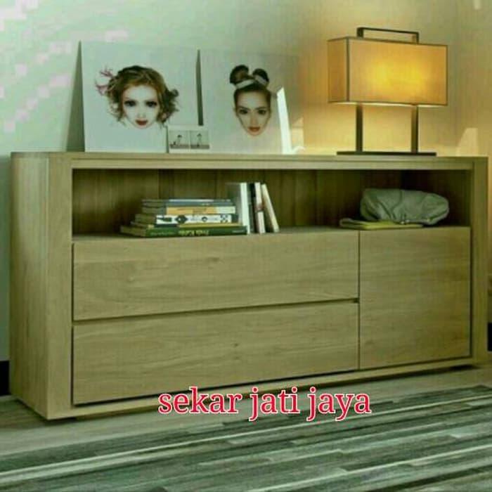Promo Lemari bufet kamlbinet rak meja tv jati jepara bisa custom Original