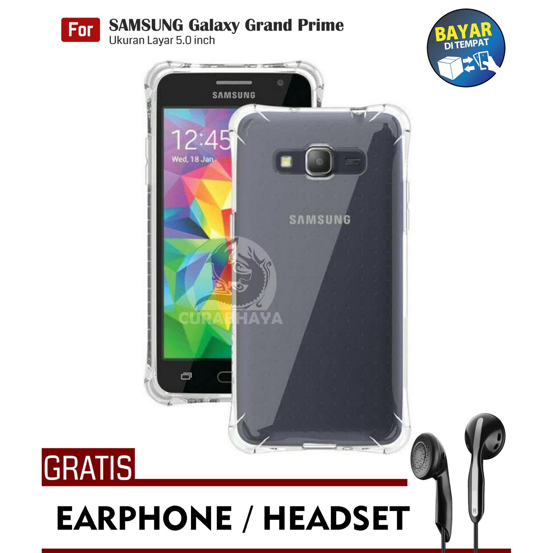 AirShock Samsung Galaxy Grand Prime (G530) / +Plus / Duos | Anti Crack Premium Softcase Cushion ShockProof + Gratis Free Earphone Headset Handsfree