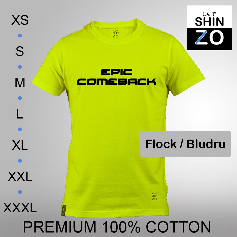 Shinzo Design - Kaos Oblong Distro T Shirt Tee Casual Fashion Atasan Cloth Anime Custom Premium Cotton Combed 30s Ring Spun Export Quality Pria - Mobile Legends Epic Comeback Alucard - Neon Yellow Kuning