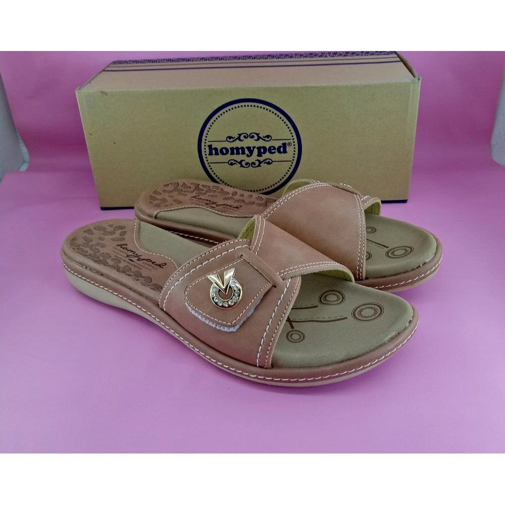 Homyped sandal flat wanita sabrina c 36 ceri cream 36-40