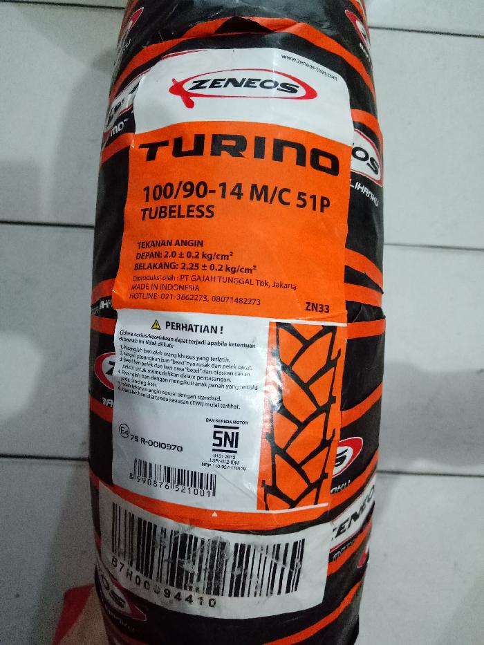 Ban Motor Zeneos 100/90-14 Turino Tubeless ZN33