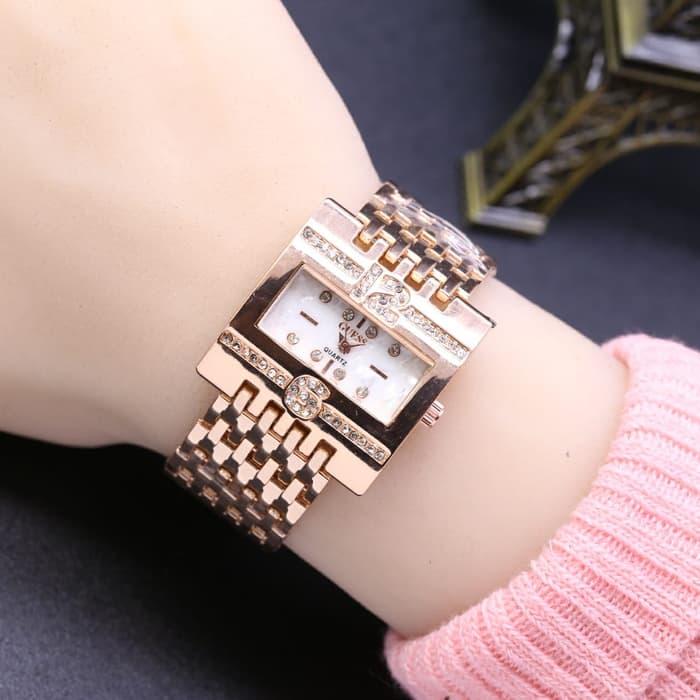 Jam Tangan Wanita / Cewek Murah Guess SK880 Rantai Rosegold