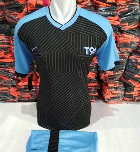 setelan olahraga kaos bola jersey futsal baju volly nike five hitam biru